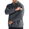 image:imageBROKIG Mens Armzip Casual Hoodie PulloverWaffle Knit Long Sleeve Warm Jacquard Loose Lounge Hooded SweatshirtsDrizzle Gray