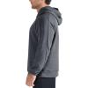 image:imageBROKIG Mens Armzip Casual Hoodie PulloverWaffle Knit Long Sleeve Warm Jacquard Loose Lounge Hooded SweatshirtsDrizzle Gray