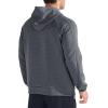 image:imageBROKIG Mens Armzip Casual Hoodie PulloverWaffle Knit Long Sleeve Warm Jacquard Loose Lounge Hooded SweatshirtsDrizzle Gray