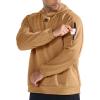 image:imageBROKIG Mens Armzip Casual Hoodie PulloverWaffle Knit Long Sleeve Warm Jacquard Loose Lounge Hooded SweatshirtsYellow