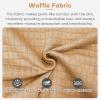 image:imageBROKIG Mens Armzip Casual Hoodie PulloverWaffle Knit Long Sleeve Warm Jacquard Loose Lounge Hooded SweatshirtsYellow