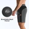 image:imageBROKIG Mens LightArmor Workout Shorts with Zip Pockets Quick Dry Breathable Tennis Running Short for Gym AthleticDark Grey