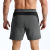 image:imageBROKIG Mens LightArmor Workout Shorts with Zip Pockets Quick Dry Breathable Tennis Running Short for Gym AthleticDark Grey