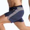 image:imageBROKIG Mens LightArmor Workout Shorts with Zip Pockets Quick Dry Breathable Tennis Running Short for Gym AthleticNavy Blue