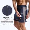 image:imageBROKIG Mens LightArmor Workout Shorts with Zip Pockets Quick Dry Breathable Tennis Running Short for Gym AthleticNavy Blue