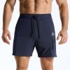 image:imageBROKIG Mens LightArmor Workout Shorts with Zip Pockets Quick Dry Breathable Tennis Running Short for Gym AthleticNavy Blue