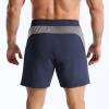 image:imageBROKIG Mens LightArmor Workout Shorts with Zip Pockets Quick Dry Breathable Tennis Running Short for Gym AthleticNavy Blue