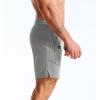 image:imageBROKIG Mens AdiArmor Running Shorts with Zip Pockets Quick Dry 7 Gym Workout Shorts Lightweight for Hiking CasualLight Grey