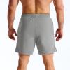 image:imageBROKIG Mens AdiArmor Running Shorts with Zip Pockets Quick Dry 7 Gym Workout Shorts Lightweight for Hiking CasualLight Grey