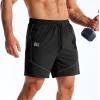 image:imageBROKIG Mens AdiArmor Running Shorts with Zip Pockets Lightweight Gym Workout Short for Hiking CasualBlack