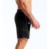 image:imageBROKIG Mens AdiArmor Running Shorts with Zip Pockets Lightweight Gym Workout Short for Hiking CasualBlack