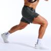 image:imageBROKIG Mens AdiArmor Running Shorts with Zip Pockets Lightweight Gym Workout Short for Hiking CasualDark Grey