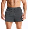image:imageBROKIG Mens LightArmor Training Gym Shorts with Zip Pocket3 Quick Dry Cooling Summer Running Shorts for Beach WorkoutDark Grey