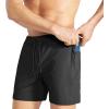 image:imageBROKIG Mens Lightweight Gym Shorts with Zip PocketStretch Fitted Quick Dry Athletic Shorts Men for Workout ExerciseBlackArmy Green