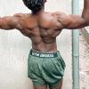 image:imageBROKIG Mens Lightweight Gym Shorts with Zip PocketStretch Fitted Quick Dry Athletic Shorts Men for Workout ExerciseBlackArmy Green
