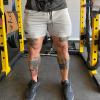 image:imageBROKIG Mens Lightweight Gym Shorts with Zip PocketStretch Fitted Quick Dry Athletic Shorts Men for Workout ExerciseBlackLight Grey