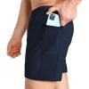 image:imageBROKIG Mens Lightweight Gym Shorts with Zip PocketStretch Fitted Quick Dry Athletic Shorts Men for Workout ExerciseNavy Blue