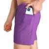 image:imageBROKIG Mens Lightweight Gym Shorts with Zip PocketStretch Fitted Quick Dry Athletic Shorts Men for Workout ExercisePurple