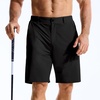 image:imageBROKIG AdiArmor Mens Golf Shorts 9 Lightweight Stretch Tailored Fit Casual Work Shorts with Zip PocketBlack