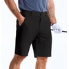 image:imageBROKIG AdiArmor Mens Golf Shorts 9 Lightweight Stretch Tailored Fit Casual Work Shorts with Zip PocketBlack