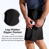 image:imageBROKIG AdiArmor Mens Golf Shorts 9 Lightweight Stretch Tailored Fit Casual Work Shorts with Zip PocketBlackDark Grey