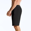 image:imageBROKIG AdiArmor Mens Golf Shorts 9 Lightweight Stretch Tailored Fit Casual Work Shorts with Zip PocketBlackDark Grey