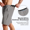 image:imageBROKIG AdiArmor Mens Golf Shorts 9 Lightweight Stretch Tailored Fit Casual Work Shorts with Zip PocketDark Grey