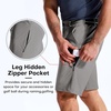 image:imageBROKIG AdiArmor Mens Golf Shorts 9 Lightweight Stretch Tailored Fit Casual Work Shorts with Zip PocketDark Grey