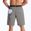 image:imageBROKIG AdiArmor Mens Golf Shorts 9 Lightweight Stretch Tailored Fit Casual Work Shorts with Zip PocketDark Grey