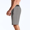 image:imageBROKIG AdiArmor Mens Golf Shorts 9 Lightweight Stretch Tailored Fit Casual Work Shorts with Zip PocketDark Grey
