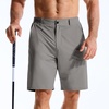 image:imageBROKIG AdiArmor Mens Golf Shorts 9 Lightweight Stretch Tailored Fit Casual Work Shorts with Zip PocketDark Grey