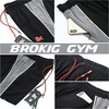 image:imageBROKIG Mens 5 Gym Bodybuilding Shorts Running Workout Lightweight Shorts Elastic Waistband with PocketsBlackgray