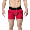 image:imageBROKIG Mens 5 Gym Bodybuilding Shorts Running Workout Lightweight Shorts Elastic Waistband with PocketsBlackred