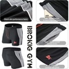 image:imageBROKIG Mens 5 Gym Bodybuilding Shorts Running Workout Lightweight Shorts Elastic Waistband with PocketsClassic Black