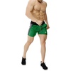 image:imageBROKIG Mens 5 Gym Bodybuilding Shorts Running Workout Lightweight Shorts Elastic Waistband with PocketsClassic Green