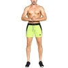 image:imageBROKIG Mens 5 Gym Bodybuilding Shorts Running Workout Lightweight Shorts Elastic Waistband with PocketsClassic Neon Green