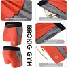 image:imageBROKIG Mens 5 Gym Bodybuilding Shorts Running Workout Lightweight Shorts Elastic Waistband with PocketsClassic Orange