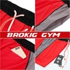 image:imageBROKIG Mens 5 Gym Bodybuilding Shorts Running Workout Lightweight Shorts Elastic Waistband with PocketsClassic Red