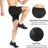 image:imageBROKIG Mens DriLite Workout Running ShortsStretch Bodybuilding Fitted Athletic Lightweight Tennis Shorts Zip PocketBlack