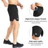 image:imageBROKIG Mens DriLite Workout Running ShortsStretch Bodybuilding Fitted Athletic Lightweight Tennis Shorts Zip PocketBlack