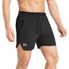image:imageBROKIG Mens DriLite Workout Running ShortsStretch Bodybuilding Fitted Athletic Lightweight Tennis Shorts Zip PocketBlacklight Gray