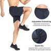 image:imageBROKIG Mens DriLite Workout Running ShortsStretch Bodybuilding Fitted Athletic Lightweight Tennis Shorts Zip PocketDark Gray