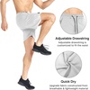 image:imageBROKIG Mens DriLite Workout Running ShortsStretch Bodybuilding Fitted Athletic Lightweight Tennis Shorts Zip PocketLight Gray