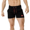 image:imageBROKIG Mens 5 Gym Bodybuilding Shorts Running Workout Lightweight Shorts Elastic Waistband with PocketsClassic Black