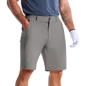 image:imageBROKIG AdiArmor Mens Golf Shorts 9 Lightweight Stretch Tailored Fit Casual Work Shorts with Zip PocketDark Grey