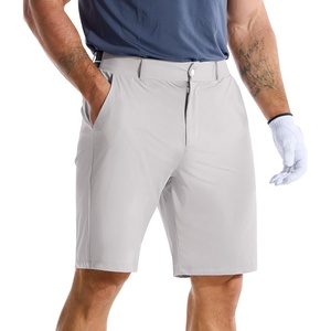 image:imageBROKIG AdiArmor Mens Golf Shorts 9 Lightweight Stretch Tailored Fit Casual Work Shorts with Zip PocketLight Grey