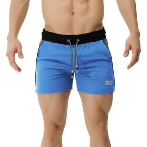 image:imageBROKIG Mens 5 Gym Bodybuilding Shorts Running Workout Lightweight Shorts Elastic Waistband with PocketsClassic Blue