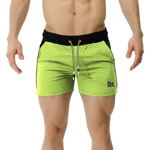 image:imageBROKIG Mens 5 Gym Bodybuilding Shorts Running Workout Lightweight Shorts Elastic Waistband with PocketsClassic Neon Green