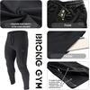 image:imageBROKIG Mens Zip Joggers Casual Gym Workout Track PantsBlack