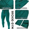 image:imageBROKIG Mens Zip Joggers Casual Gym Workout Track PantsDark Green